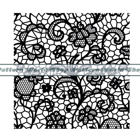 Seamless Lace Floral Pattern  Lace background, Floral pattern vector,  Downloadable art