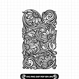 Western Floral Scrollwork Leather Tooling Design - Etsy
