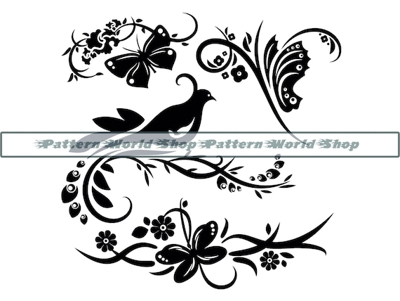 Tooled Leather Pattern Floral SVG, Svg Files, Svg Files for