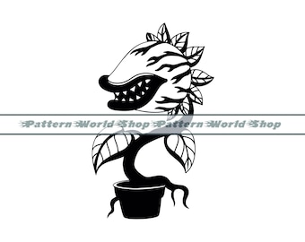 Man Eating Plant SVG, Venus Flytrap SVG, Plant Svg, Man Eating Plant Clipart, Files For Cricut, Cut Files For Silhouette, Dxf,Png,Eps,Vector