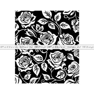 Seamless Rose Pattern #2 SVG, Roses Pattern SVG, Floral Pattern SVG, Tooled Leather, Roses Stencil Svg, Peekaboo Tumbler,Paper Cut,Laser Cut