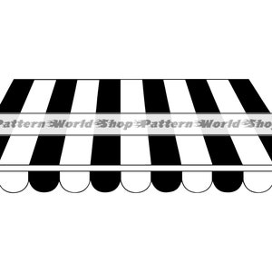 Striped Awnings SVG, Store Svg, Shop Svg, Awnings Clipart, Awnings Files For Cricut, Awnings Cut Files For Silhouette, DXF, PNG, Eps, Vector
