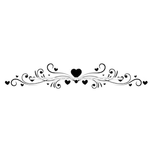 Heart Text Divider SVG, Heart Separator SVG, Heart Vine SVG, Decorative Divider Svg, Flourish, Swirls, Clipart, Files For Cricut,Cut Files