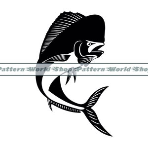 Mahi Mahi SVG, Mahi Fisch SVG, Angeln SVG, Mahi Mahi Clipart, Mahi Mahi-Dateien für Cricut, Schnittdateien für Silhouette, Dxf, Png, Eps, Vektor