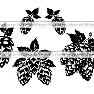 Beer Hops SVG PNG Dxf, Hops SVG, Hops Branch Svg, Hops Clipart, Hops Files For Cricut, Hops Cut Files For Silhouette, Eps, Hops Vector