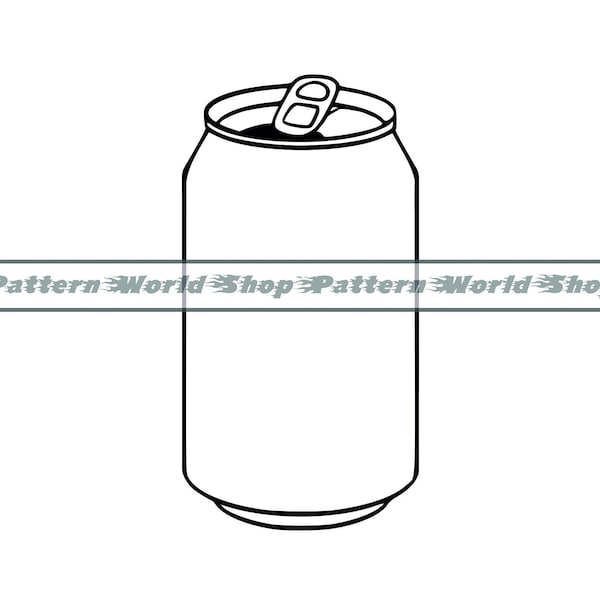 Beer Can Outline SVG, Soda Can Outline SVG, Beer Can SVG, Beer Can Clipart, Files For Cricut, Cut Files For Silhouette, Dxf,Png,Eps,Vector