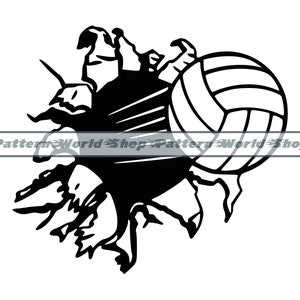 Smashing Volleyball SVG, Volleyball SVG, Volleyball Clipart, Volleyball Files for Cricut, Cut Files For Silhouette, Dxf, Png, Eps