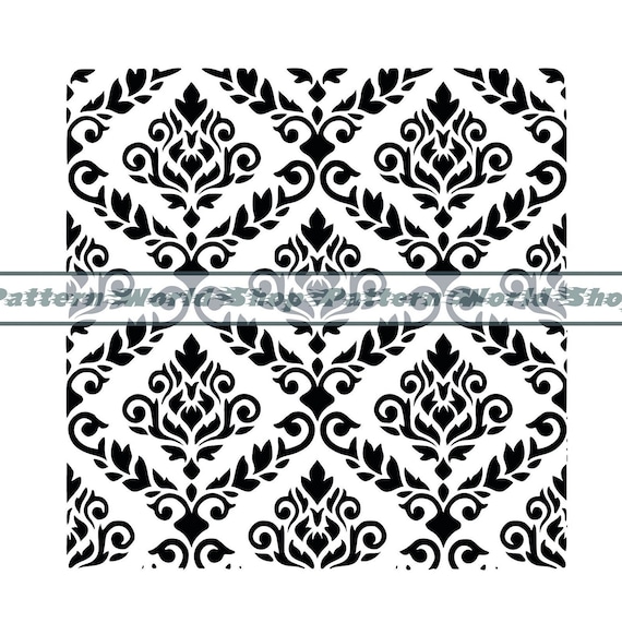 Damask Pattern SVG Vintage Pattern SVG Damask SVG Damask Etsy