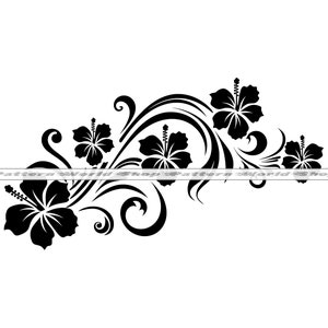 Hawaiianische Blume #2 SVG, Hibiskus SVG, Hawaii dafür, Aloha dafür, Tropische Blume Aufhänger, Tropische Blume Aufhänger, Clipart, Dateien für Cricut, Schnittdateien für Silhouette, Png