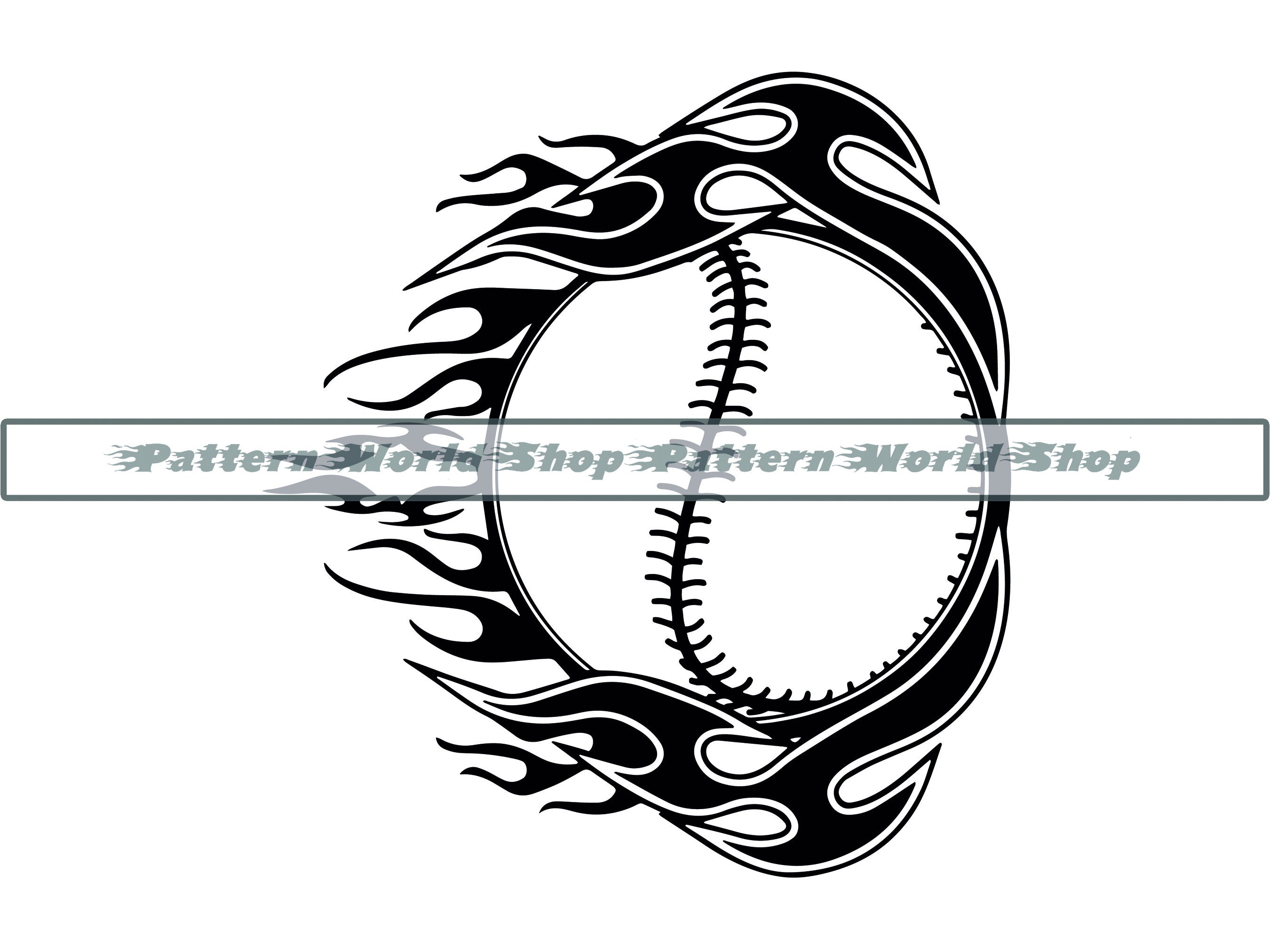 Flaming Baseball #2 SVG, Baseball SVG, Baseball Clipart, Baseball Files For  Cricut, Baseball Cut Files For Silhouette, Dxf, Png, Eps, Vector, image size:2700x2025