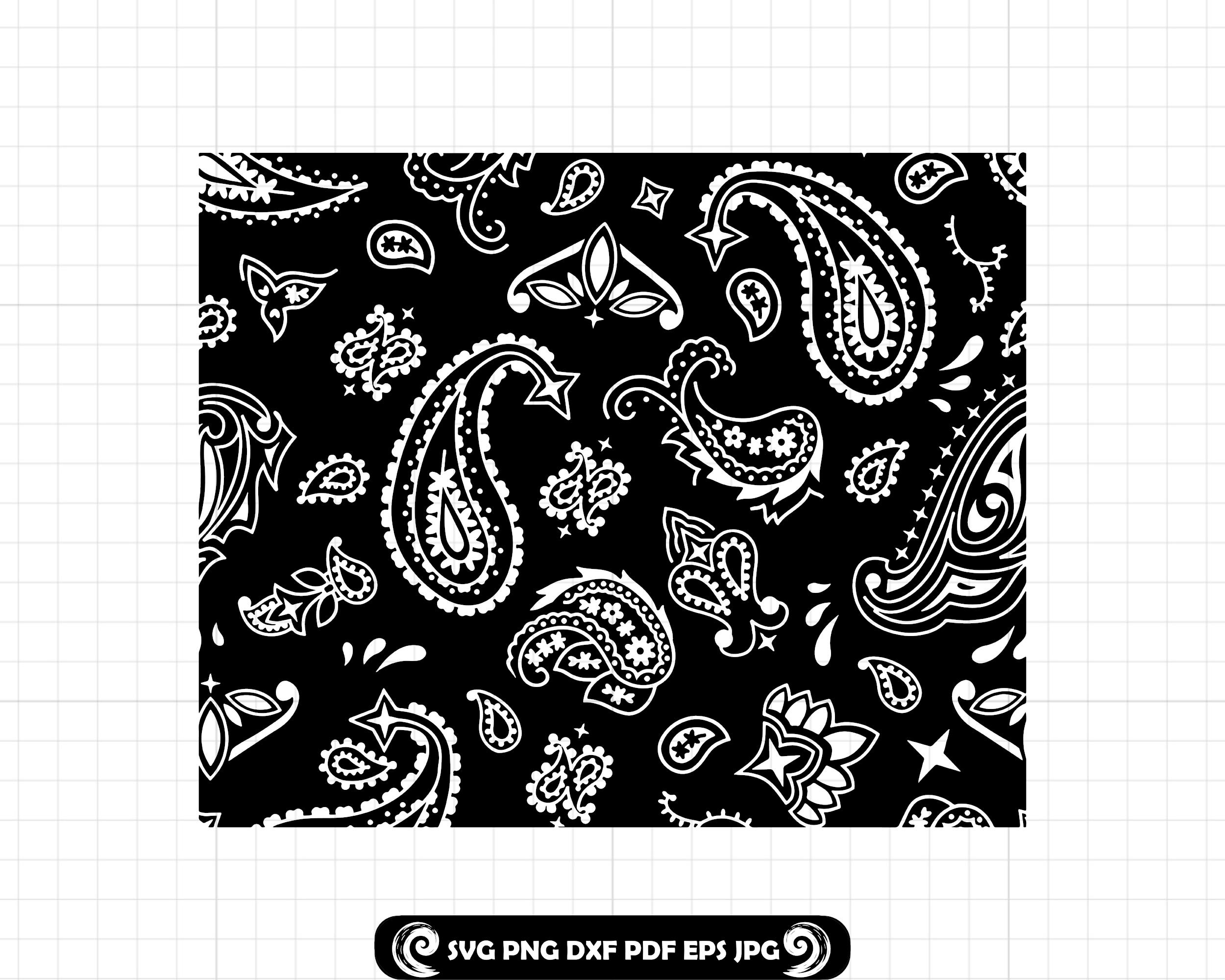 Bandana Pattern SVG, Paisley Pattern SVG, Seamless Bandana Pattern, Clipart, Files For Cricut, Cut Files, PNG, Pdf, Jpg, Tumbler Sublimation