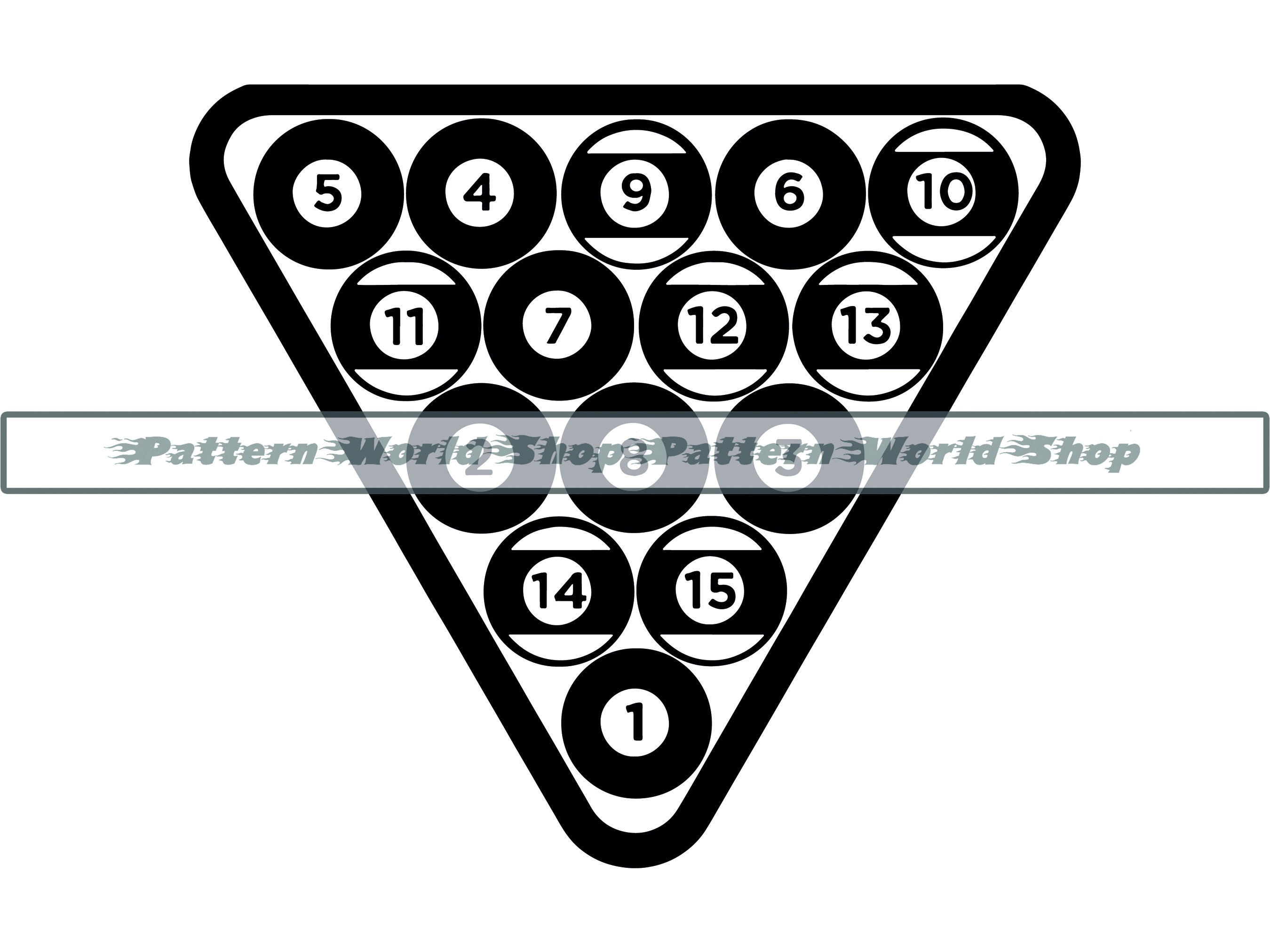 8 Ball Pool Cue Billiards Vector .eps .dxf Svg & a .png 