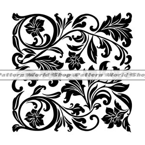 Tooled Leather #216 SVG, Western Tooled Leather, Tooling Leather, Seamless Pattern, Swirls, Swoosh, Scroll, Floral, Peekaboo Tumbler,SVG,PNG