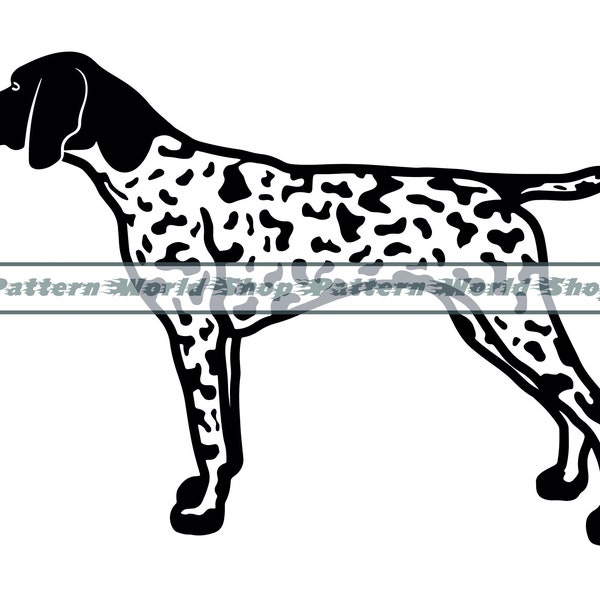 German Shorthaired Pointer SVG, Dog SVG, German Shorthaired Pointer Clipart, Files For Cricut, Cut Files For Silhouette, Dxf,Png,Eps,Vector