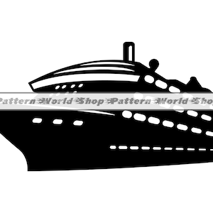 Cruise Ship SVG, Cruise Svg, Cruise Ship Clipart, Cruise Ship Files For Cricut, Cruise Ship Cut Files For Silhouette, DXF, PNG, Eps, Vector