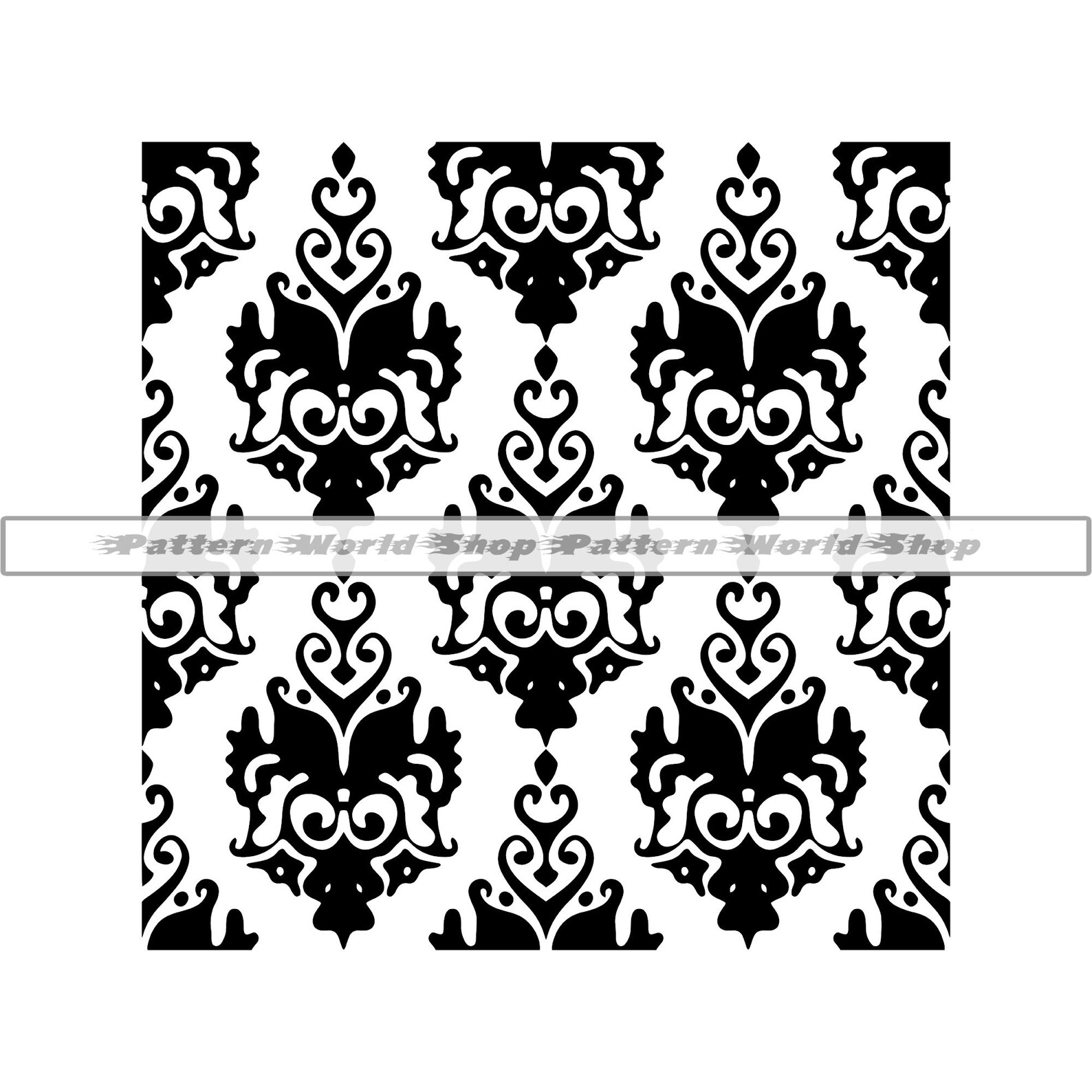 Demask Pattern Svg Damask Pattern #5 SVG, Vintage Pattern SVG, Damask SVG, Damask Clipart ...