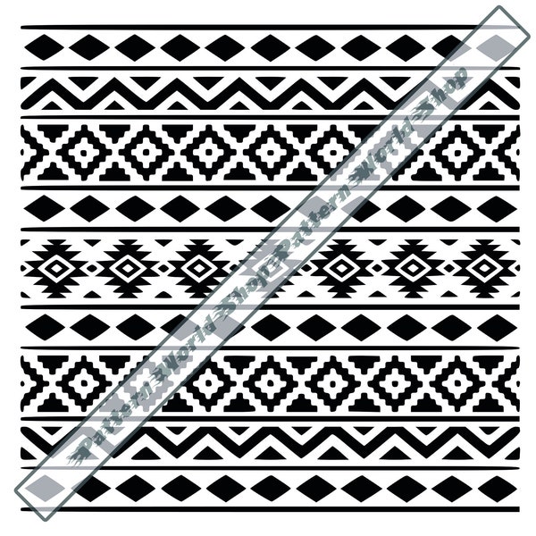 Aztec Pattern SVG, Tribal Pattern SVG, Southwest Pattern SVG, Clipart, Files For Cricut & Silhouette, Png, Peekaboo Tumbler, Print, Vinyl