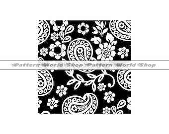 Bandana Pattern #8 SVG, Paisley Pattern SVG, Seamless Bandana Pattern, Clipart, Files For Cricut, Cut Files, PNG,Pdf,Jpg,Tumbler Sublimation