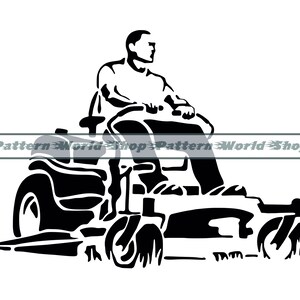 Zero Turn grasmaaier #2 SVG, grasmaaier SVG, landschapsarchitectuur Svg, grasmaaier clipart, bestanden voor Cricut, gesneden bestanden voor silhouet, dxf, png, vector