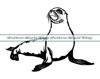 Sea Lion SVG, Sea Lion Clipart, Sea Lion Files For Cricut, Sea Lion Cut Files For Silhouette, Sea Lion DXF, PNG, Eps, Sea Lion Vector