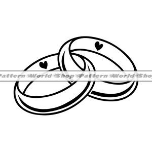 Alianças de casamento #2 SVG, SVG de casamento, Alianças de casamento SVG, noivado, proposta, clipart, arquivos para Cricut, arquivos cortados para silhueta, Dxf, Png, Eps