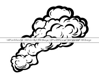 SVG de humo, SVG de vapor, SVG de humo de barbacoa, imágenes prediseñadas de humo, archivos de humo para Cricut, archivos de corte de humo para silueta, Dxf de humo, PNG de humo, vector de humo
