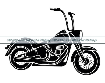 Motorcycle #5 SVG, Motor Bike SVG, Motorcycle Clipart, Motorcycle Files For Cricut, Motorcycle Cut Files For Silhouette, Dxf,PNG,Eps,Vector