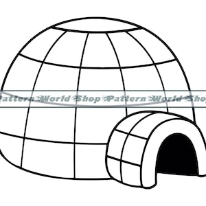 Igloo SVG, Ice House SVG, Arctic SVG, Igloo Clipart, Igloo Files For Cricut, Igloo Cut Files For Silhouette, Igloo Dxf, Png,Eps,Igloo Vector