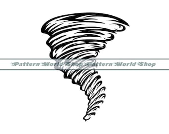 Tornado SVG, Twister SVG, Wirbelwind SVG, Tornado Clipart, Tornado-Dateien für Cricut, Tornado Schnittdateien für Silhouette, Dxf, Png, Eps, Vektor