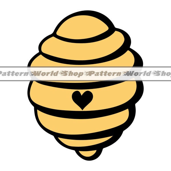 Beehive #2 SVG, Honey SVG, Beehive Clipart, Beehive Files For Cricut, Beehive Cut Files For Silhouette, Dxf, Beehive PNG,Eps, Beehive Vector