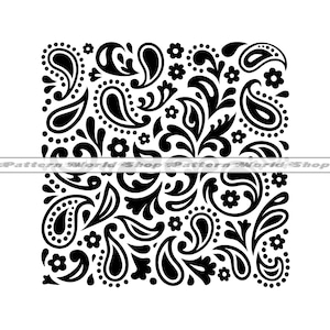 Bandana Pattern #11 SVG, Paisley Pattern SVG, Seamless Bandana Pattern, Clipart, Files For Cricut, Cut Files, PNG, Pdf, Tumbler Sublimation