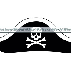 Pirate Hat SVG, Pirate Svg, Pirate Hat Clipart, Pirate Hat Files For Cricut, Pirate Hat Cut Files For Silhouette, Dxf, Png, Eps, Vector