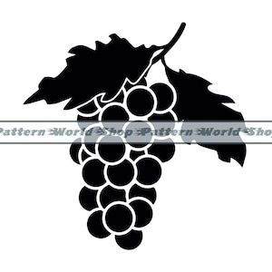 Grapes SVG, Grape Vine SVG, Grape SVG, Grapes Clipart, Grapes Files For Cricut, Cut Files For Silhouette, Dxf, Png, Eps, Grapes Vector