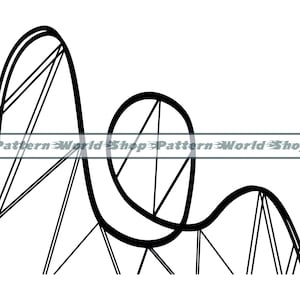 Roller Coaster #4 SVG, Roller Coaster PNG, Roller Coaster Clipart, Roller Coaster CUT Files For Silhouette, Files For Cricut, Dxf,Eps,Vector