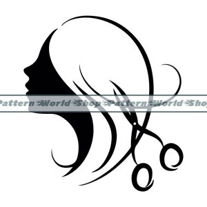 Hair Salon SVG, Hairdresser SVG, Hair Stylist SVG, Clipart, Files For Cricut, Cut Files For Silhouette, Dxf, Png,Eps,Vector