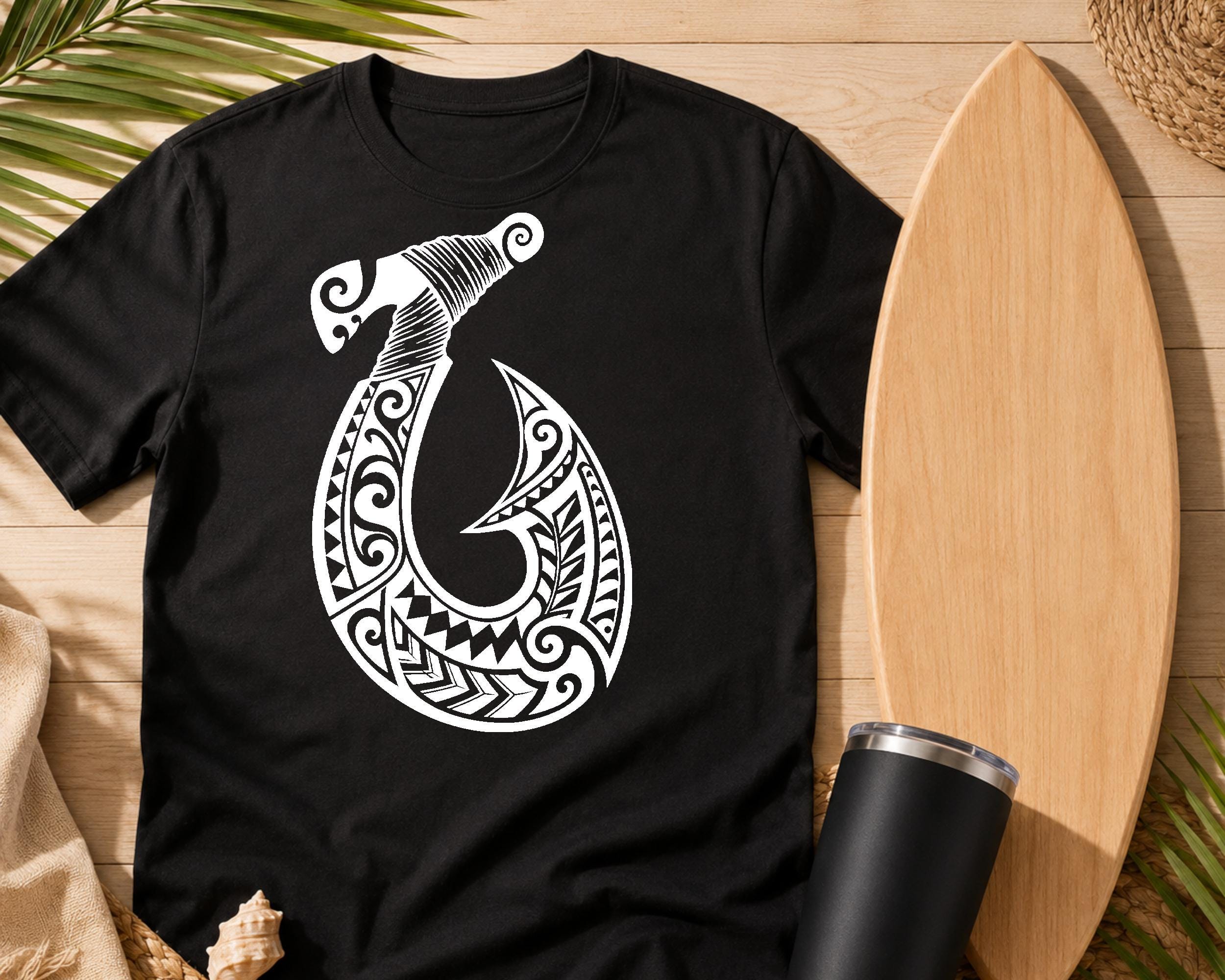 Maori Fish Hook SVG PNG DXF, Polynesian Tribal Hei Matau Cut File