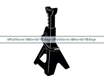 Soporte para gato SVG, Svg de coche, Svg de mecánico, Clipart de soporte para gato, Archivos de soporte para gato para Cricut, Archivos de corte para Silhouette, Dxf, Png, Eps, Vector