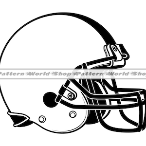 Fußballhelm Umriss #2 SVG PNG DXF, Fußballhelm Clipart, Fußballhelm-Dateien für Cricut, Fußballhelm-Schnitt-Dateien für Silhouette