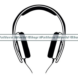 Headphones #2 SVG, Headset Svg, Headphones Clipart, Headphones Files For Cricut, Headphones Cut Files For Silhouette, DXF, PNG, Eps, Vector