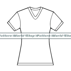 T-shirt Outline #2 SVG, T-shirt SVG, Shirt SVG, T-shirt Clipart, Shirt Clipart, Files For Cricut, Cut Files For Silhouette, Dxf, Png, Eps