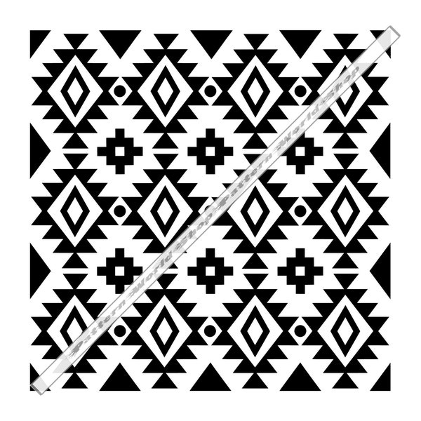 Aztec Pattern #3 SVG, Tribal Pattern SVG, Southwest Pattern SVG, Clipart, Files For Cricut & Silhouette, Png, Peekaboo Tumbler, Print, Vinyl