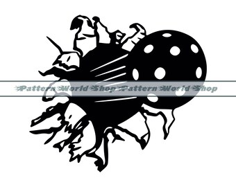 Smashing Pickleball SVG, Pickleball SVG, Pickleball Clipart, Pickleball Files For Cricut, Pickleball Cut Files For Silhouette, Dxf, Png, Eps