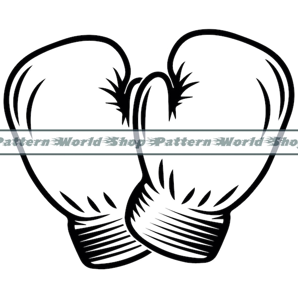 Boxing Gloves Outline #6 SVG, Boxing Svg, Boxing Gloves Clipart, Boxing Gloves Files For Cricut, Cut Files For Silhouette, Dxf, Png, Vector