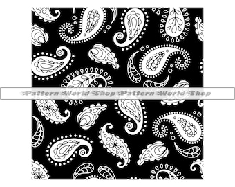 Bandana Pattern #9 SVG, Paisley Pattern SVG, Seamless Bandana Pattern, Clipart, Files For Cricut, Cut Files, PNG,Pdf,Jpg,Tumbler Sublimation