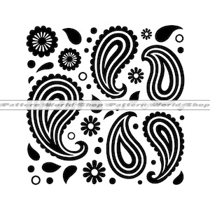 Bandana Pattern #14 SVG, Paisley Pattern SVG, Seamless Bandana Pattern, Clipart, Files For Cricut, Cut Files, PNG, Pdf, Tumbler Sublimation