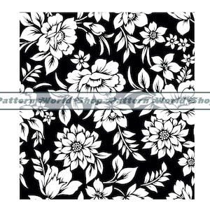 Tooled Leather #6 SVG, Western Tooled Leather, Floral Pattern, Seamless Pattern, Swirls, Swoosh, Scroll, Peekaboo Tumbler, SVG,PNG, Cricut