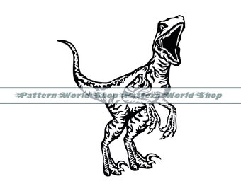 Raptor SVG, Dinosaurier SVG, Raptor Clipart, Raptor-Dateien für Cricut, Raptor Schnittdateien für Silhouette, Raptor DXF, Raptor Png, Eps, Vektor