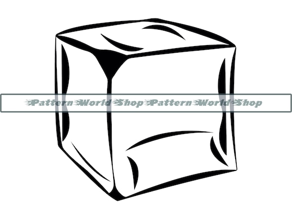 Ice Cube Clipart Black And White