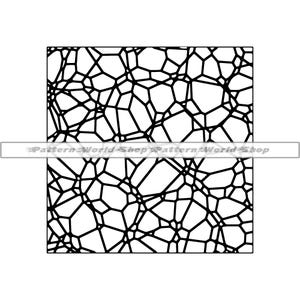 Mosaic Pattern SVG, Voronoi SVG, Stained Glass SVG, Seamless Mosaic Pattern, Abstract Mosaic, Files For Cricut, Cut Files, Silhouette, Png
