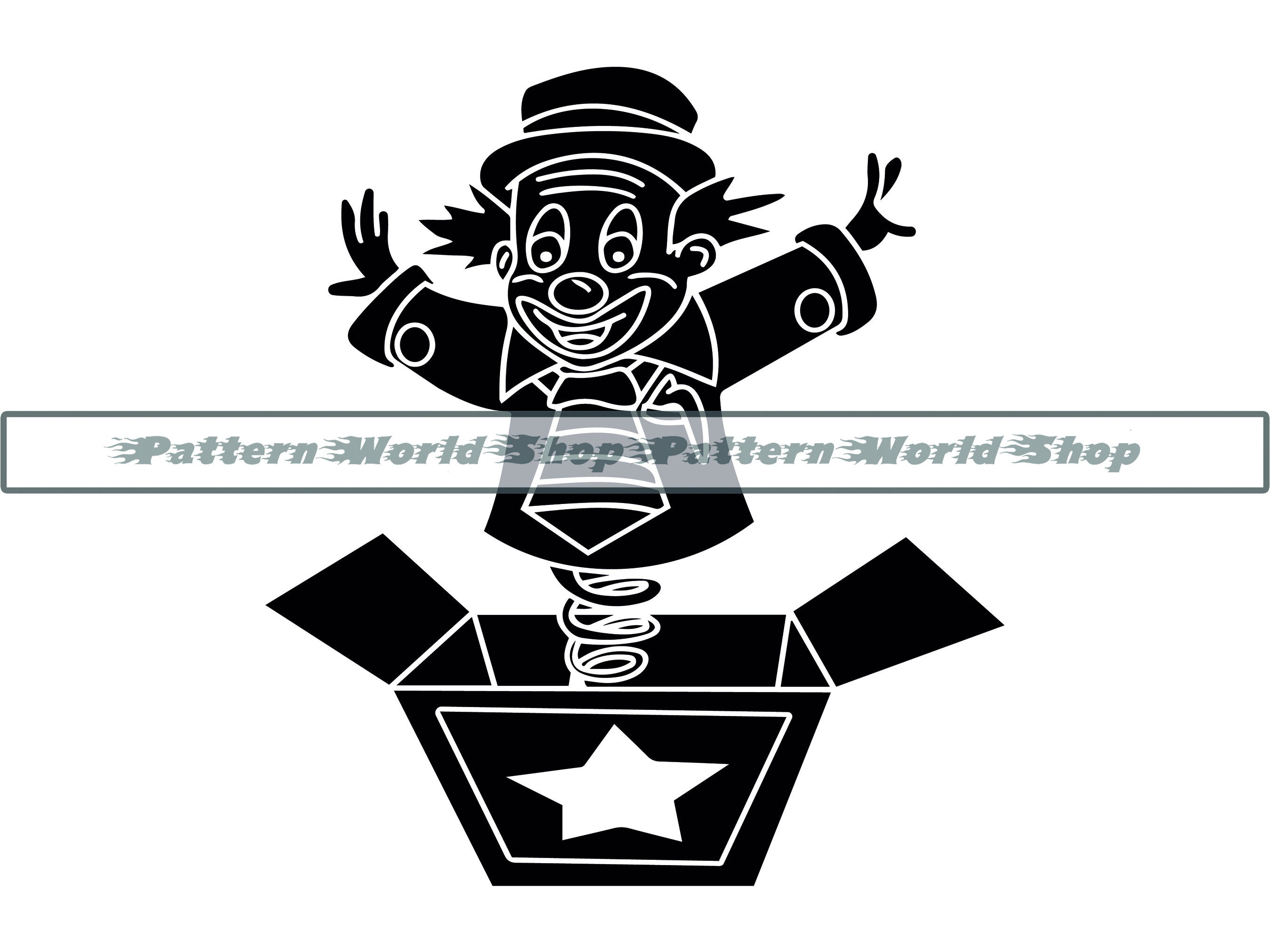 Jack in the Box SVG, Jack in the Box Clipart, Jack in the Box